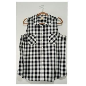 Faded Glory Women Plaid Shirt XL